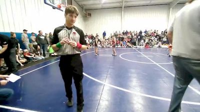 64 lbs Quarterfinal - Brayden Reeves, Wyandotte Youth Wrestling vs Briggs Goldstein, Owasso Takedown Club