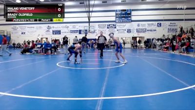 120 lbs Semifinal - Malaki Venetoff, Berryhill vs Brady Oldfield, Newkirk