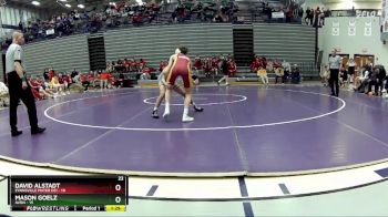 120 lbs 2nd Wrestleback (8 Team) - David Alstadt, Evansville Mater Dei vs Mason Goelz, Avon