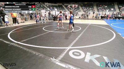 58 lbs Consi Of 8 #2 - Weston Pulliam, Team Tulsa Wrestling Club vs Benaiah Schubert, Chandler Takedown Club