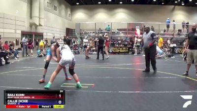 128 lbs Round 3 (4 Team) - Baili Kuhn, Beast Mode WA Green vs Callie Dickie, BadBass