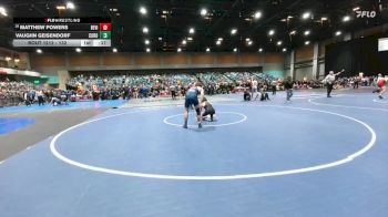 132 lbs Cons. Round 2 - Vaughn Geisendorf, Coronado vs Matthew Powers, Bella Vista
