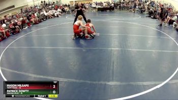 117 lbs Finals (8 Team) - Patrick Dowty, Indiana Blue vs Mason Milsaps, Team Texas