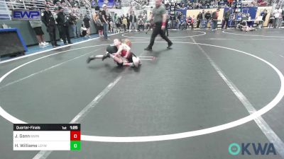 64 lbs Quarterfinal - Judson Gann, Barnsdall Youth Wrestling vs Hayden Williams, Locust Grove Youth Wrestling