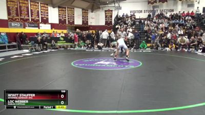 106 lbs Cons. Round 7 - Wyatt Stauffer, Wyoming Seminary (PA) vs Loc Webber, Dublin Coffman