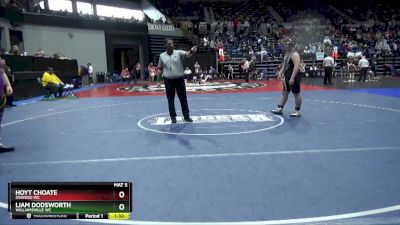 275 lbs Cons. Round 4 - Hoyt Choate, Oswego WC vs Liam Dodsworth, Williamsville WC