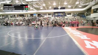 65 lbs Champ Round 1 (16 Team) - Davina Chavez, Gold Rush vs Lainey Shaffer, Idaho Green