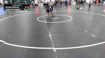 94-100 lbs Round 3 - Nayleen Gonzalez, Wray Eagles vs Maddie Matthiessen, Hawks Wrestling Club (Lincoln)