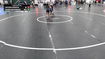 94-100 lbs Round 3 - Nayleen Gonzalez, Wray Eagles vs Maddie Matthiessen, Hawks Wrestling Club (Lincoln)