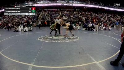 4A 215 lbs Quarterfinal - Hayden Haynes, McDowell High School vs Kmauri Morgan, Richmond County