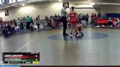 70 lbs Cons. Round 6 - Joseph Jankowski, Mater Dei Wrestling Club vs Grayson Babjak, Bulldog Premier Wrestling Club