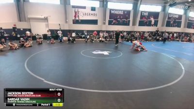 132 lbs Quarterfinal - Jackson Sexton, Westlake Youth Wrestling Club vs Sardar Vadim, Warrior Trained Wrestling