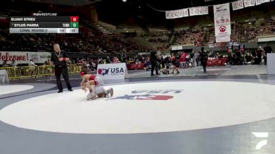 Intermediate Boys - 67 lbs Cons. Round 6 - Elijah Streu vs Sylus Parra, TUF California Wrestling Academy