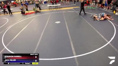 215 lbs Quarterfinal - Donavon Farrell, IA vs Jack Miller, IL