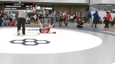 49 lbs Quarters - Adriel Rasmussen, Rock Of Redmond Wrestling vs Barrett Smith, Team Tulsa Wrestling Club