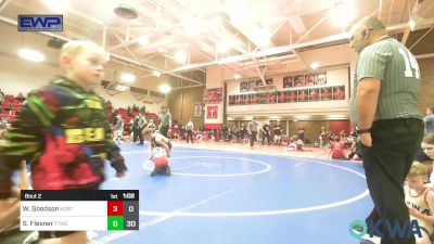 58 lbs Semifinal - Wyatt Goodson, NORTH DESOTO 9u vs Simon Flesner, Team Tulsa Wrestling Club