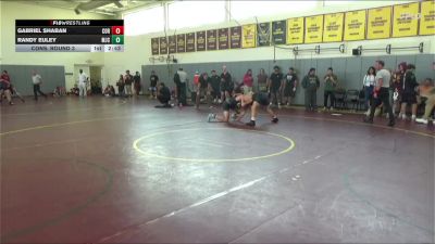 165 lbs Cons. Round 3 - Randy Euley, Modesto Junior College vs Gabriel Shaban, College Of The Redwoods