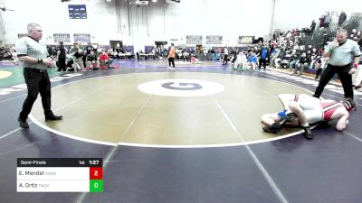 215 lbs Semifinal - Ethan Mendel, Northern Highlands vs Albert Ortiz, Teaneck