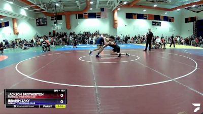 190 lbs Quarterfinal - Jackson Brotherton, Richmond Wrestling Club vs Ibrahim Zaky, Integrity Wrestling Club