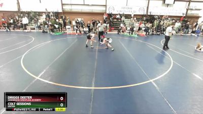 78 lbs Champ. Round 1 - Driggs Deeter, Sanderson Wrestling Academy vs Colt Sessions, Uintah