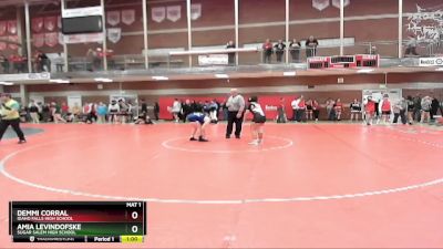 138 lbs Cons. Round 3 - Amia Levindofske, Sugar Salem High School vs Demmi Corral, Idaho Falls High School