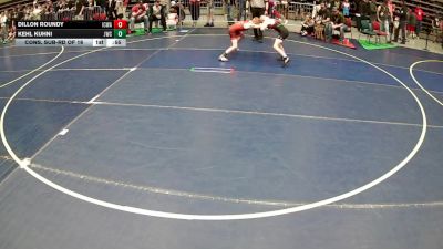 75 lbs Cons. Sub-rd Of 16 - Dillon Roundy, Iron County Wrestling Academy vs Kehl Kuhni, JWC