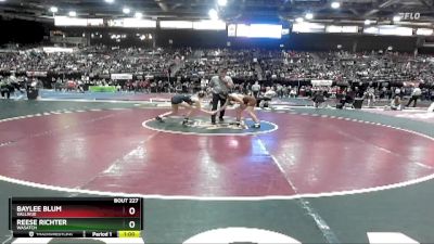 126 lbs Cons. Round 1 - Baylee Blum, Vallivue vs Reese Richter, Wasatch