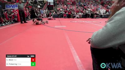 58 lbs Consi Of 8 #1 - Cade West, Pawnee Wrestling Club vs Daxton Pickering, Tonkawa Takedown Club