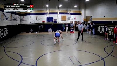 155 lbs Cons. Round 2 - Contessa Cotelesse, Laurel Hs vs Lillie Moorehead, Kiski Area Hs