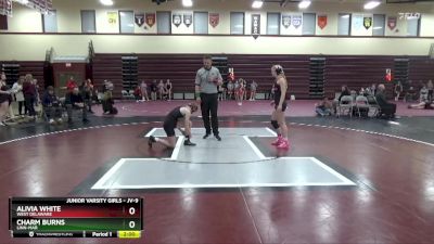 JV-9 lbs Round 2 - Charm Burns, Linn-Mar vs Alivia White, West Delaware