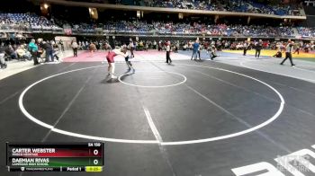 5A 150 lbs Cons. Round 2 - Daemian Rivas, Lampasas High School vs Carter Webster, Frisco Heritage