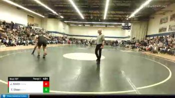 220 lbs Semifinal - Trent Olsen, Sutherlin vs Josh Smith, Warrenton