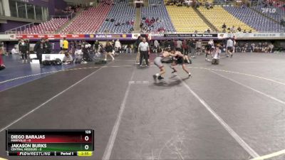 125 lbs Placement (4 Team) - Jakason Burks, Central Missouri vs Diego Barajas, Maryville