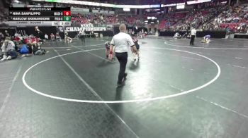 Girls 145 lbs Champ. Round 1 - Harlow Skenandore, Pulaski-Girls vs Nina Sanfilippo, Muskego-Girls