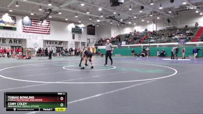 120 lbs Round 2 - Cory Coley, Indianapolis Crispus Attucks vs Tobias Bowling, Purdue Polytechnic Englewood