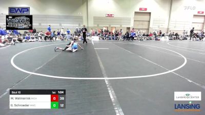 74 lbs Rr Rnd 4 - Mason Welmerink, Michigan Premier WC - (A) vs Gage Schroeder, MWC Wrestling Academy