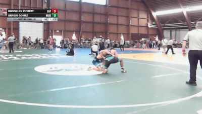 152 lbs Quarterfinal - Brooklyn Pickett, Capital Wrestling Club vs Sergio Gomez, Monster Garage