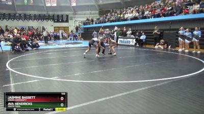 115 lbs Cons. Round 2 - Ava Hendricks, South Tama vs Jasmine Bassett, Union Community