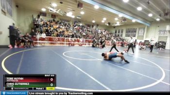 160 lbs Champ. Round 2 - Tobe Huynh, Westminster vs Chris Gutierrez, Yucaipa