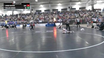 A 132 lbs Champ. Round 1 - Aiden Moore, Cheatham Co. Central High School vs Kellan Green, Watertown High School