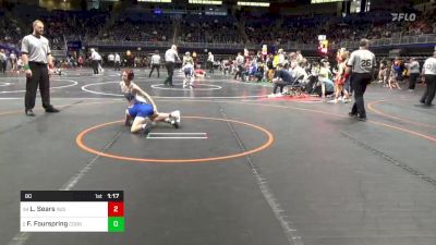 80 lbs Round Of 32 - Lewis Sears, Indiana vs Fenton Fourspring, Corry