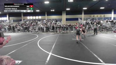 73 lbs Consi Of 8 #1 - Nolan Broadbent, Sanderson Wr Ac vs Cooper Triglia, Gold Rush Wr Ac
