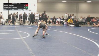70 lbs Consi Of 8 #2 - Brody Owens, KS vs Jackson Claycomb, PA