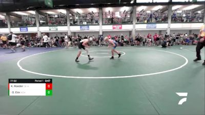 77-82 lbs Quarterfinal - Oliver Cox, Woodford Elite Wrestling Club vs Kyler Roeder, Backyard Brawlers - Midwest