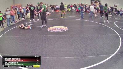 47 lbs Semifinal - Grayson Link, Summerville Takedown Club vs Zavier Simmons, Summerville Takedown Club