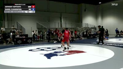 Masters B FS - 100 lbs 7th Place Match - Anthony Esposito, Hillcrest High School Wrestling vs Daniel Clingenpeel, Richmond Wrestling Club