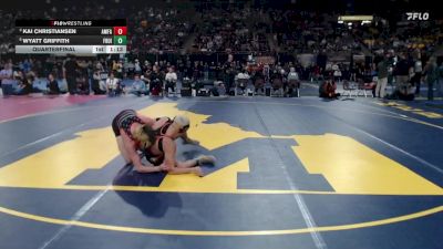 4A 132 lbs Quarterfinal - Kai Christiansen, American Falls vs Wyatt Griffith, Fruitland