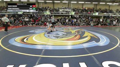 106 lbs Semifinal - Zack Dixon, Xavier vs John Woodall, Franklin