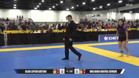 Nina Maria Martina Johnson vs Hajar Lapitan Ashtiani 2025 World IBJJF Jiu-Jitsu No-Gi Championship