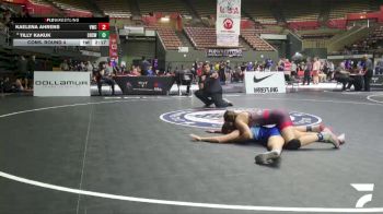 Cons. Round 4 - Kaelena Ahrens, Vacaville Wrestling Club vs Tilly Kakuk, Chino High School Wrestling